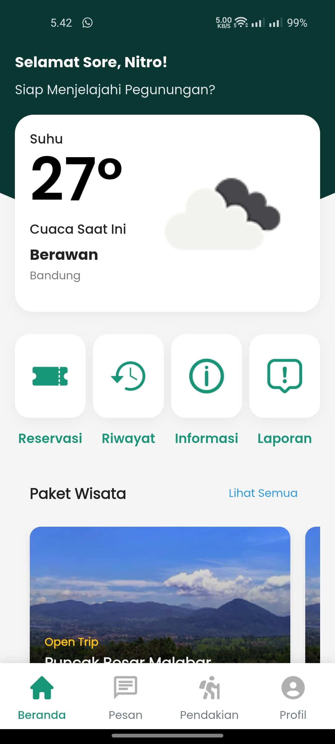 Dashboard Utama